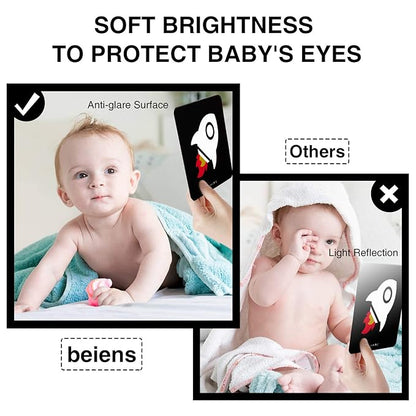 beiens High Contrast Baby Flashcards, Newborn Brain Development Toys, Visual Stimulation Learning Activity Cards, 20 PCs 40 Pages Educational Infants Gift (3-6 Months (Black & White & Color))