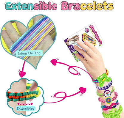 Braided Friendship Bracelet Making Kit for Girls 6-12, DIY Arts & Crafts String Toy Bulk Set, Kids Paracord Jewelry Maker, Popular Creative Christmas Birthday Gifts for Kids Ages 7 8 9 10 11(112PCS)