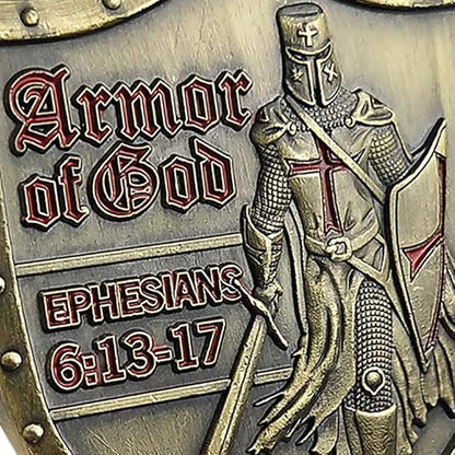 Put On The Whole Armor of God Challenge Coin Eph 6:13-17 3D Religious Collectible Coin (Single Coin)