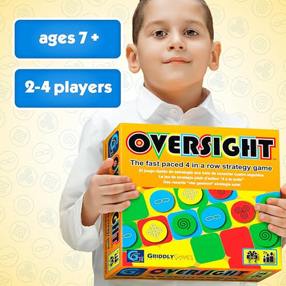 Griddly Kids Oversight – Educational & Fun Strategy Board Game for Family Game Night, Fast-paced Board Games for Adults & Children Alike, Ideal STEM Toys & Kids Games Gift for Children Ages 7+