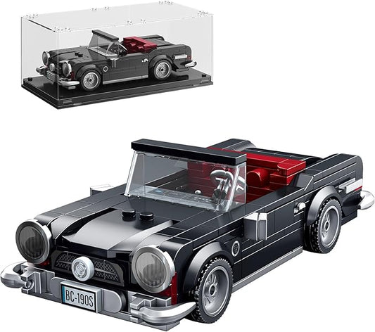 Super Sports Car Building Block Set with Display Case, Speed Race Car Building Kit, Collectible Model, Christmas Birthday Gift for Adults and Kids 6 and up (338pcs)