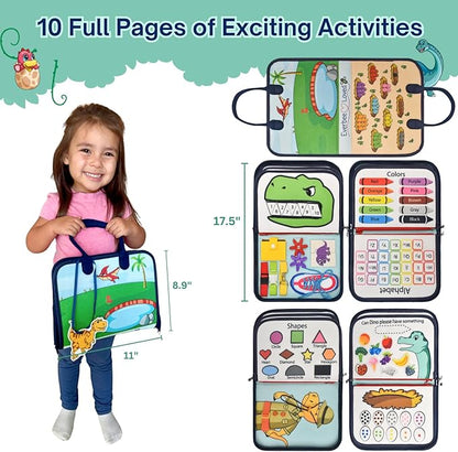 Montessori Busy Board, Quiet Busy Book for Toddlers 3, Toddler Activity Books Ages 3+, Toddler Preschool Learning Activities, Travel Toys for Toddlers 3-5