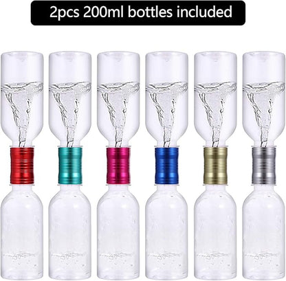 Tornado Maker, Weather Toys, Ultra-Light Aluminum Connecting Tube, Including 2 Empty Bottles, Watertight Tornado Toy, Suitable for Kids' Science Experiments (Silvery)