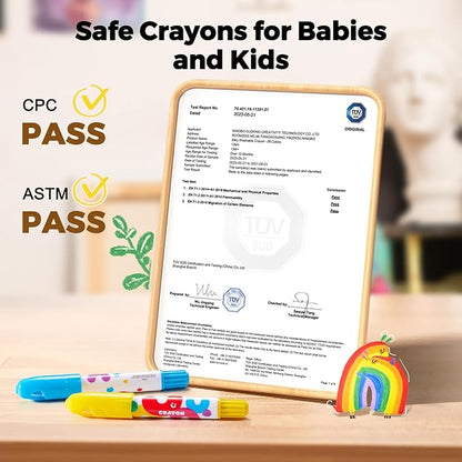 Jar Melo Jumbo Crayons for Toddlers, 36 Colors TwistJoy Non Toxic Washable Crayon, Easy to Hold Large Crayons, Safe for Babies and Children, Gift for Boys and Girls Back to School