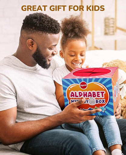 JoyCat Mystery Alphabet Box for Kids 52 PCS Letters Sorting Matching Game Activities Letter Sounds Fine Motor Learning Toys for Preschool Kindergarten Classroom - Halloween