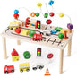 Activity Table for 1 Year Old, 8 in 1 Multi-Colorful Montessori Toys, Baby Activity Table with Bead Maze & Shape Sorter, Toddler Sensory Educational Learning Toys for Birthday Gift Boys Girls