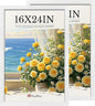 16x24 Poster Frame 2 Pack, Textured White Solid Wood Picture Frame, Wall Hanging
