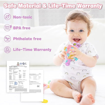 Montessori Toys For 1 Year Old Girl Gifts，Travel Activities Busy Board Cube Montessori Toys For 1 Year Old ，Sensory Toy For One Year Old Girl Birthday Gifts，Learning Fine Motor Skills Baby Toy