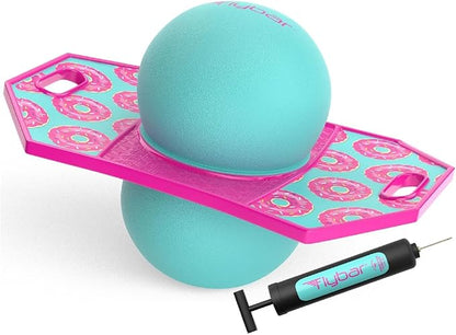 Flybar Pogo Trick Ball for Kids – Balance Bounce Board with Anti-Slip Deck – Pump Included - Indoor & Outdoor Toys for Boys and Girls Fun Way to Reduce Screen Time Supports up to 160 lbs – Ages 6+