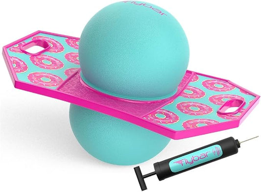 Flybar Pogo Trick Ball for Kids – Balance Bounce Board with Anti-Slip Deck – Pump Included - Indoor & Outdoor Toys for Boys and Girls Fun Way to Reduce Screen Time Supports up to 160 lbs – Ages 6+