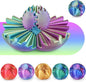 Gear Ball 3D Printed Cube Fidget Toy,Gear Sphere Fidget Toys,Sensory Toys for Stress and Anxiety Relief, Desk Toy Fidget Spinners,Stocking Stuffers for Adults & Kids Gift (Blue Green Purple, 3.1 Inch)