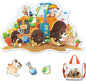 ELX 57 Piece Farmer Car Jigsaw Puzzle for Kids 3+,Large Floor Puzzle for Preschool Learning with Storage Bag, Educational Toy Gift Birthday and Christmas for Boys Girls