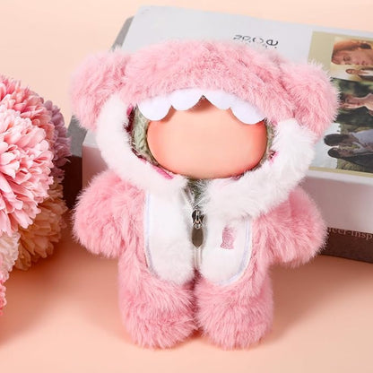 17cm Doll Clothes,Outfits for Clothes Set,Plush Shark Outfit and Clothes Accessories for 6.7 Inches Doll Clothes,Faking Animal Outfit Jumpsuit,Cute Dress Up Clothes Accessories for Dolls
