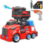 11inches Large Take Apart Toys Fire Truck for Boys Girls Kids 3-5 6-8 Year Old Fire Rescue Vehicles with Electric Drill Set Assembly Toy Learning Educational Toys