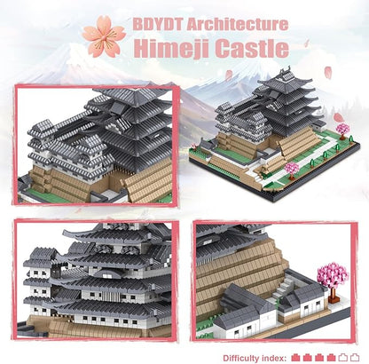 Architecture Himeji Castle Micro Building Blocks Set （3037PCS） Build and Display This Famous Japanese Buildings Model- Fun Gift for Kid and Adult