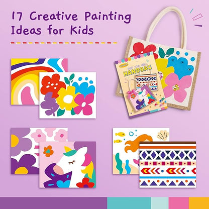 Drama Planet Painting Kit, Paint Your Own Handbag, Arts and Crafts for Girls, Art Activities & DIY Personalized Handbag, Great Gifts for Girls Ages 6 and Up