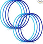 Sratte 8 Pcs Color Hoop Detachable Adjustable Hoop Exercise Ring Plastic Toys for Teens Games Gymnastics Dog Agility Equipment Party Decor, 4 Colors
