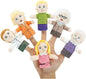 Finger Puppet Family Finger Puppet,6pcs Cute Puppet Mini Plush Toys Teaching Show,Soft Puppet for Kids Family Members Role Playing Birthday Party (EA Style)