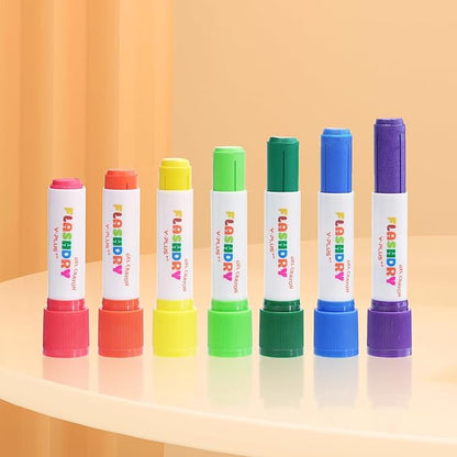 Flashdry Paint Sticks for Kids, 24 Colors Tempera Paint Set for Toddler, Non-toxic Washable Coloring Art Supplies for Ages 2-4 3-5 4-8