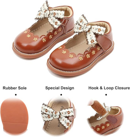Felix & Flora Toddler Little Girl Mary Jane Dress Shoes - Ballet Flats for Girl Party School Shoes
