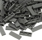 PATIKIL 122 Pcs Flat Blocks Bulk, 1x3 Square Dark Gray Classic Tiles Smooth Surface Mini Building Blocks Accessories Compatible Bricks Kits for Building Floor Walls Mosaic Pixel Arts