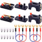Keadic 20Pcs Physics Electronic Science Experiment Kit Includes Single Pole Single Throw Switches, Circuit Wire, D Battery Holder, DIY Practice Circuit Experiment Parallel Series Circuit for School
