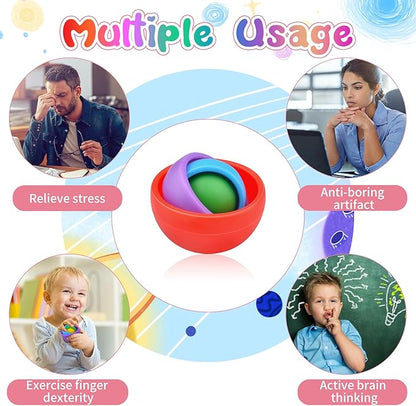 Fidget Toy for Adults, Colorful Sensory Toys for Teens 8-12, Gift Ideas for Boys Girls Teens Kids, ADHD Autism Quiet Stress Relief Finger Toy Hand Fidget Spinner
