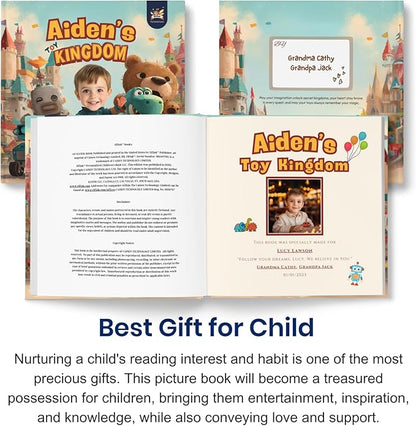 ELFINK Personalized Children Story Books - Toyland Adventure - Customized Name & Photo - Baby Gifts - Children Bedtime Story (Soft Cover)