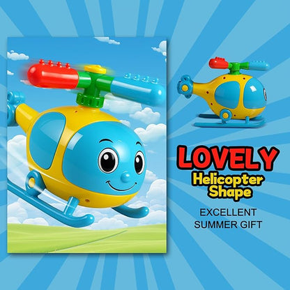 Helicopter Water Sprinkler for Kids, Spinning Outdoor Lawn Toy for Summer Fun, Backyard, Pool, Garden & Birthday Party Play, Ages 3-12, Easy Setup Water-Powered Sprinkler