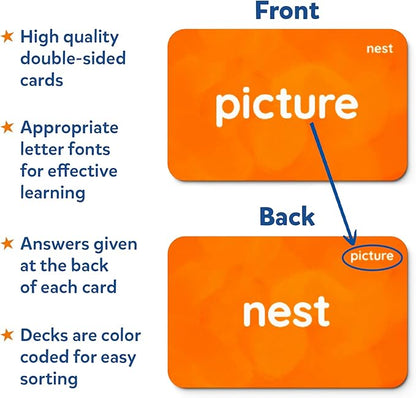 Skillmatics Flash Cards - 500 Sight Words for Preschool (Pre-K), Kindergarten, 1st, 2nd, 3rd Grade Gifts, Includes The Dolch & Fry Word List & 6 Unique Games