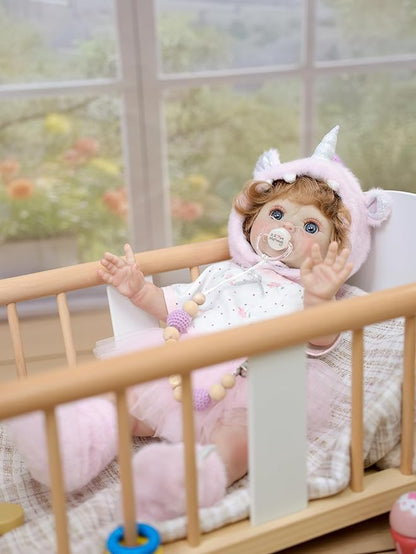 Reborn Baby Dolls, 18inch Large Realistic Hand-Rooted Hair Lifelike Baby Dolls with Accessories for 3+ Year Old Girls Gifts, Pretend Play, Collection