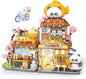 Japanese Street View Taiyaki Shop Mini Building Blocks, MOC Creative Building Toys Cute Panda Building Set for Kids 6-12, Simulation Architecture Construction Toy, Gift Idea for Kids Adults (858 PCS)