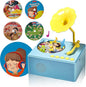 Kids Gramophone with 96 Learning Cards, Toddler Gramophone Music Toy, Kid Phonograph Toddler Record Player, Kid Gramophones, Children's Phonograph Story Music Player Gift Boys Girls (Blue)