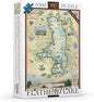 Montana's Flathead Lake Map Cardboard Jigsaw Puzzle - 1000 Pieces, Hand-Illustrated - Educational, Family Activity, Ages 7+, Includes Poster - 25.4 x 19.8