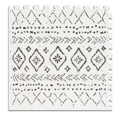 Lillefolk Baby Play Mat for Floor – 6x6ft Boho | Soft Non Toxic Premium EVA Foam Tiles for Tummy Time, Crawling & Playroom – Waterproof Interlocking Floor Mat for Babies & Toddlers (9 Tiles)