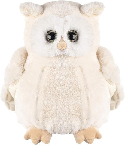 dilly dudu 10inches Snowy owl Stuffed Animal Plush,Plush Toy,Gifts for Kids(White)