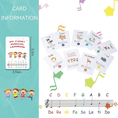 Desk Bells, Rainbow Diatonic Hand Bells for Kids with 17 Songbook & Musical Flash Cards, Toddler Preschool Musical Learning Toys, Boys & Girls Birthday Gift for 3-Year-Old and Over