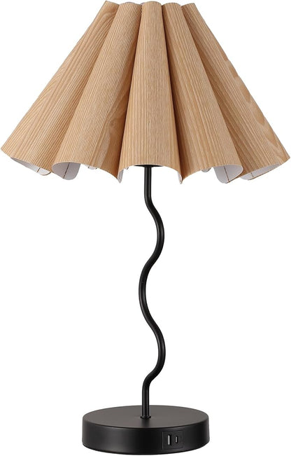 Table Lamps for Bedroom Modern Single Table Lamp for Night Stands Beside Lamps Living Room End Table Lamp (Burlywood)