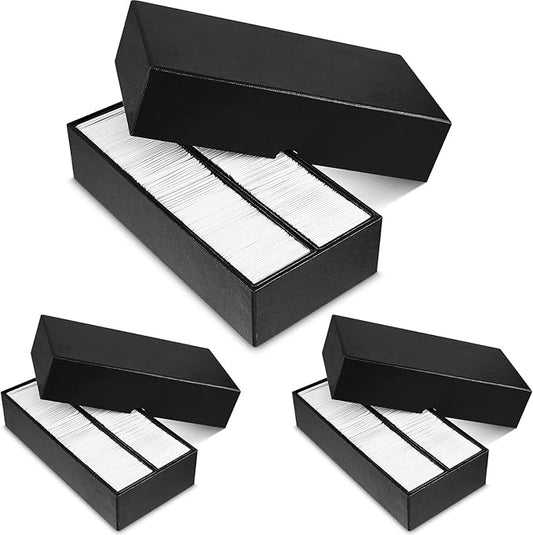 Henoyso 3 Pcs Double Row Coin Box Holders for Collectors Storage Supplies Collecting Coin Cases, 9 x 2 x 2 Inch About Half Box Cases (Black)