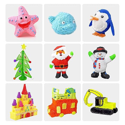 3D Pen Filament Refills 30 Colors, Bonus 250 Stencils eBooks - 3D Pen Filament PLA 1.75mm,Non-Toxic, Smooth Printing Refills