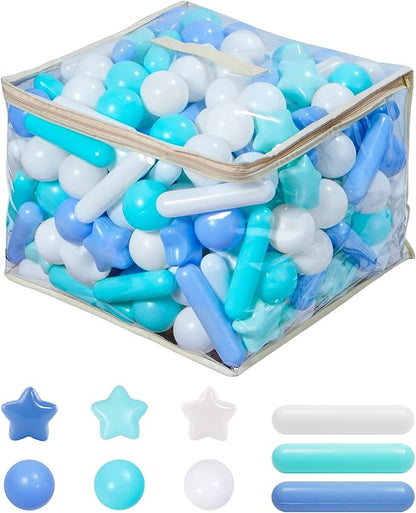 MoonxHome Ball Pit Balls for Toddlers, BPA Free Crush Proof Plastic Toy Balls for Ball Pit, Children's Pool Water Toys, Macaron Ocean Balls for Play Tent 2.15 Inch Pack of 100…
