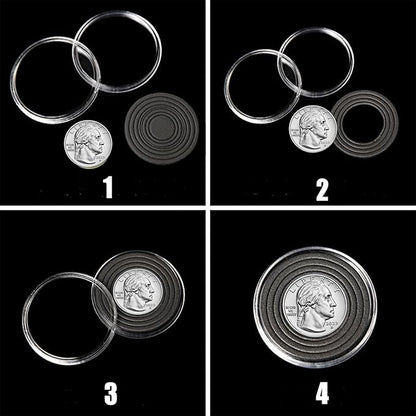 MUDOR 108 Pieces Silver Dollar Coin Holder, 41mm Storage Case with Lock, Coin Holders with 10 Size Gaskets, Coin Collection Supplies for Cent,Nickel,Quarter, Morgan,Silver Eagle