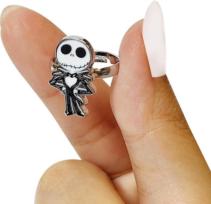 LUV HER Kids Jewelry: 4-Piece Adjustable Rings for Girls, Ring Sets with metal charm Fashion Girls Jewelry Ages 4+