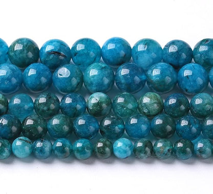 160PCS 4MM Blue Apatite Spacer Loose Beads for Jewelry Making DIY Bracelet Necklace 2 Strands