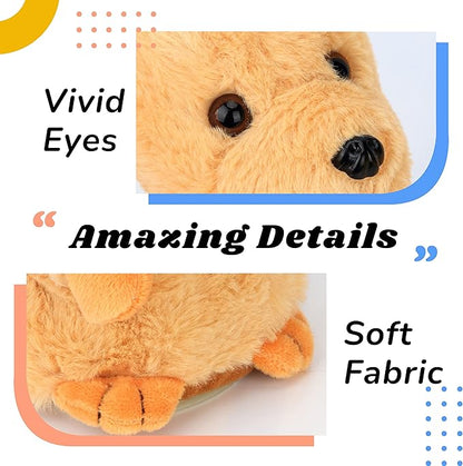 Hopearl Talking Puppy Repeats What You Say Dog Nodding Electric Interactive Animated Toy Speaking Plush Buddy Gift for Toddlers, Brown, 7''