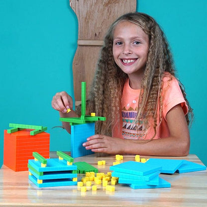 Simply magic 131 PCS Base Ten Blocks for Math - Place Value Blocks, Base 10 Math Manipulatives K-3, Math Counters, Number Blocks, Math Cubes for Kids, Counting Blocks - Kindergarten 1st 2nd 3rd Grade