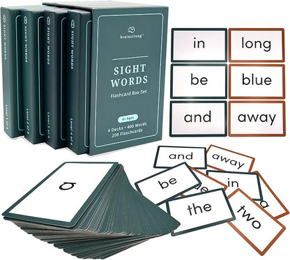 1150 Phonics and Sight Words | Ages 5-8 | 350 Learn to Read Flashcards | Boost Reading Ability | Kindergarten 1st 2nd Grade | Beginning to Advanced Words | Brainstrong Premium 2 Box Set