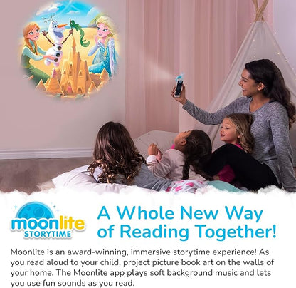 Moonlite Storytime Disney Megabundle with Mini Projector and 10 Classic Bedtime Stories, A Magical Way to Read Together, Digital Storybooks, Fun Sound Effects, Learning Gifts for Kids Ages 1 and Up