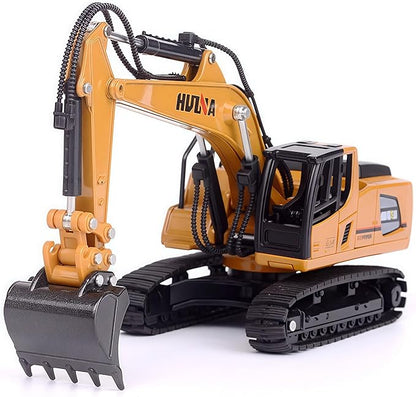 Gemini&Genius Tracked Excavator Toy for Kids, Heavy Duty Digger Construction Vehicle Toy with 360 Degrees Rotation 1:60 Scale Engineering Collectible Model Toy for Kids and Decoration for House