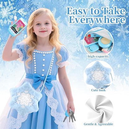 Pretend Makeup for Toddlers 3-5 4-6, Play Makeup for Kids 3-5, Fake Makeup Kit with Toddler Purse, Fake Make Up Set for Little Girls, Toddler Makeup Kit & Frozen Toys for Girls Age 3-4 3-5